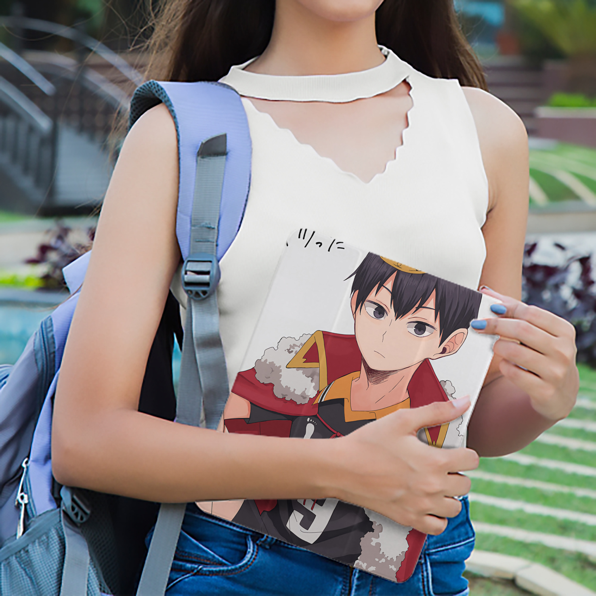 ハイキュー!! Haikyu!! IPad ケース ペン収納付き 三つ折りスタンド PUレザー×シリコン 対応機種9.5/10.5/10.9インチ