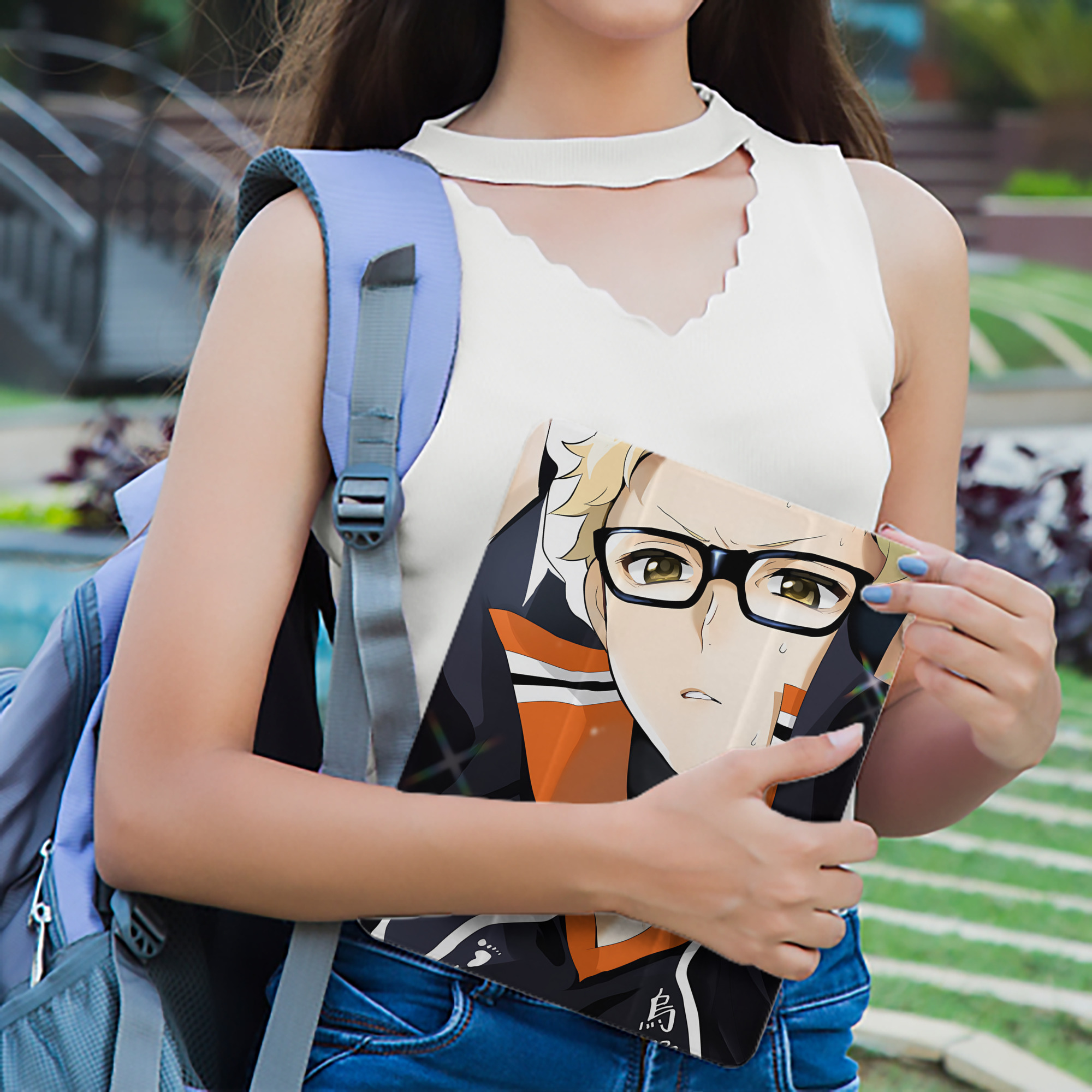 ハイキュー!! Haikyu!! IPad ケース ペン収納付き 三つ折りスタンド PUレザー×シリコン 対応機種9.5/10.5/10.9インチ