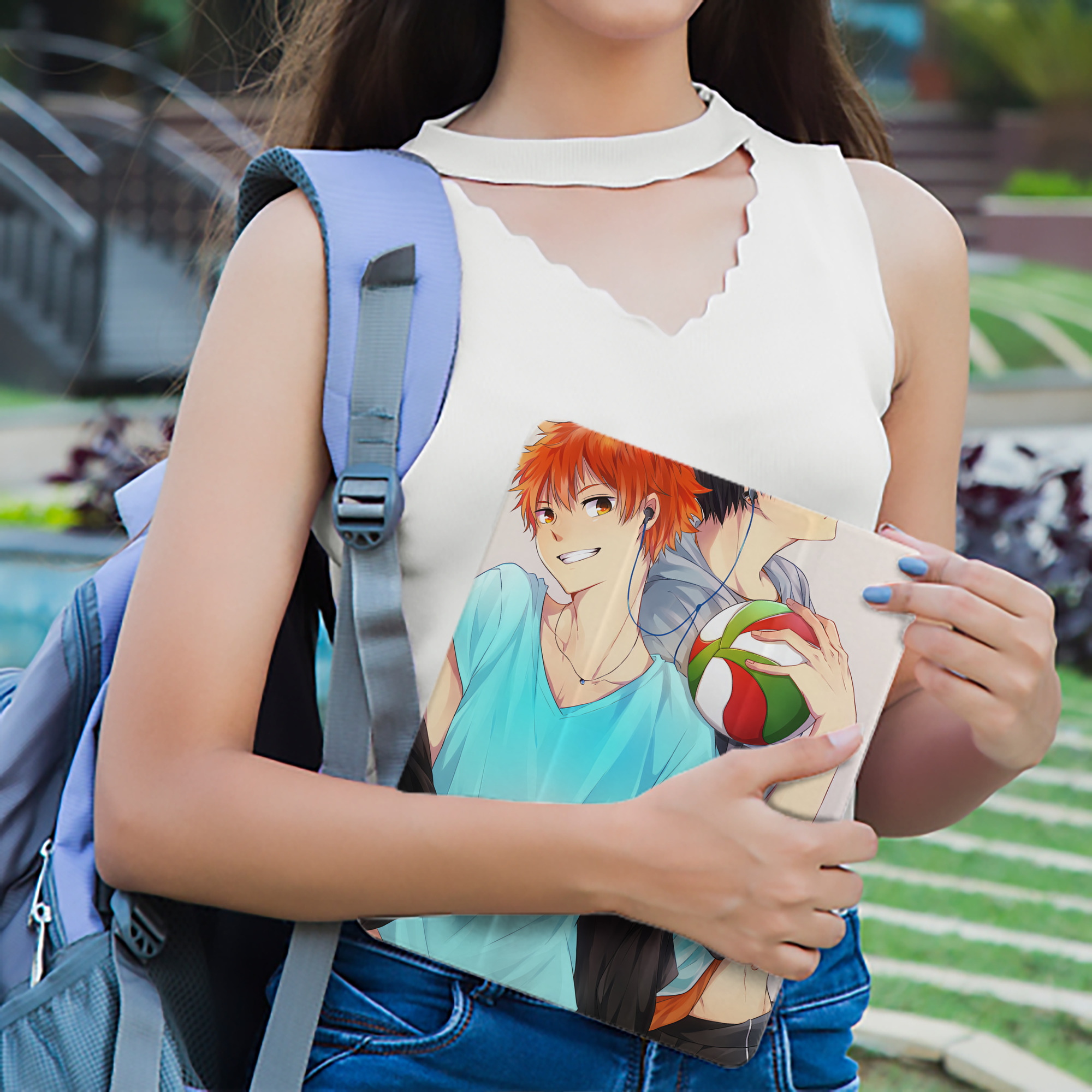 ハイキュー!! Haikyu!! IPad ケース ペン収納付き 三つ折りスタンド PUレザー×シリコン 対応機種9.5/10.5/10.9インチ