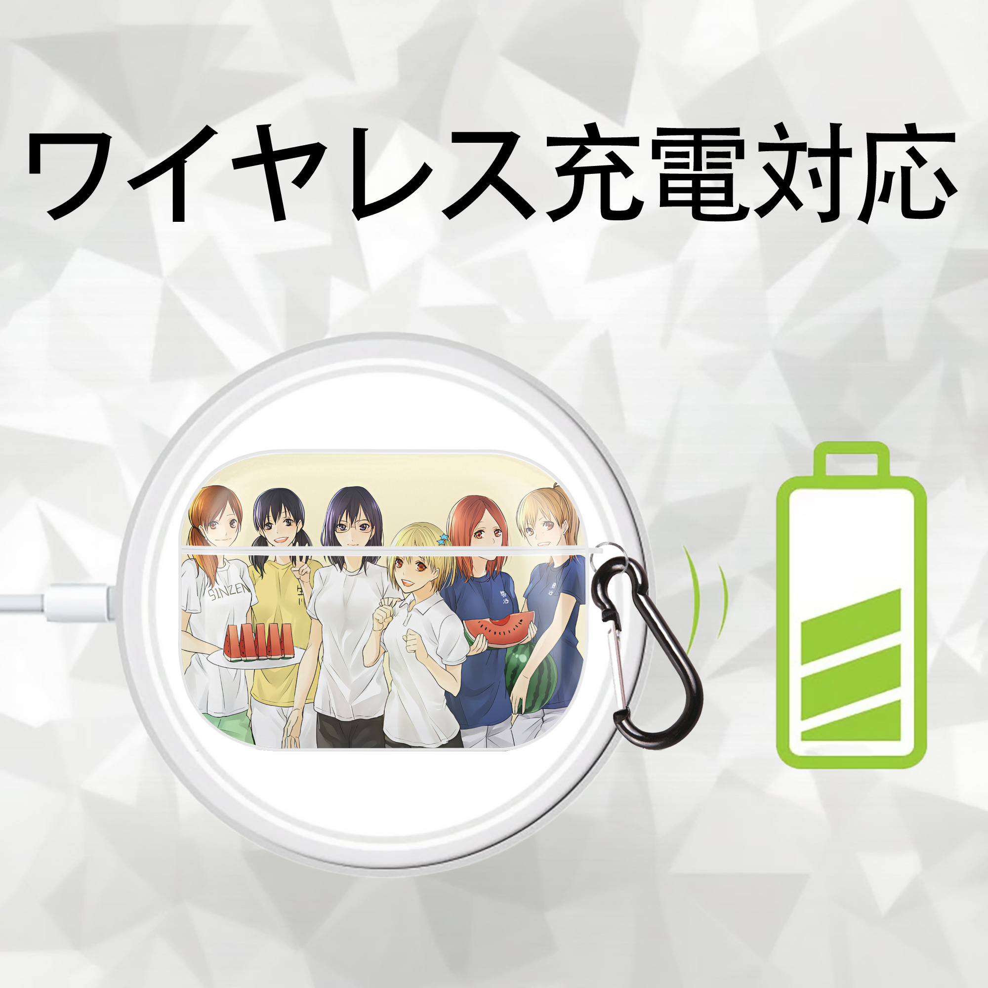 ハイキュー!! Haikyu!! 【AirPods Pro用】ハードシェル保護ケース 耐衝撃・防指紋・カラビナ付き商品仕様