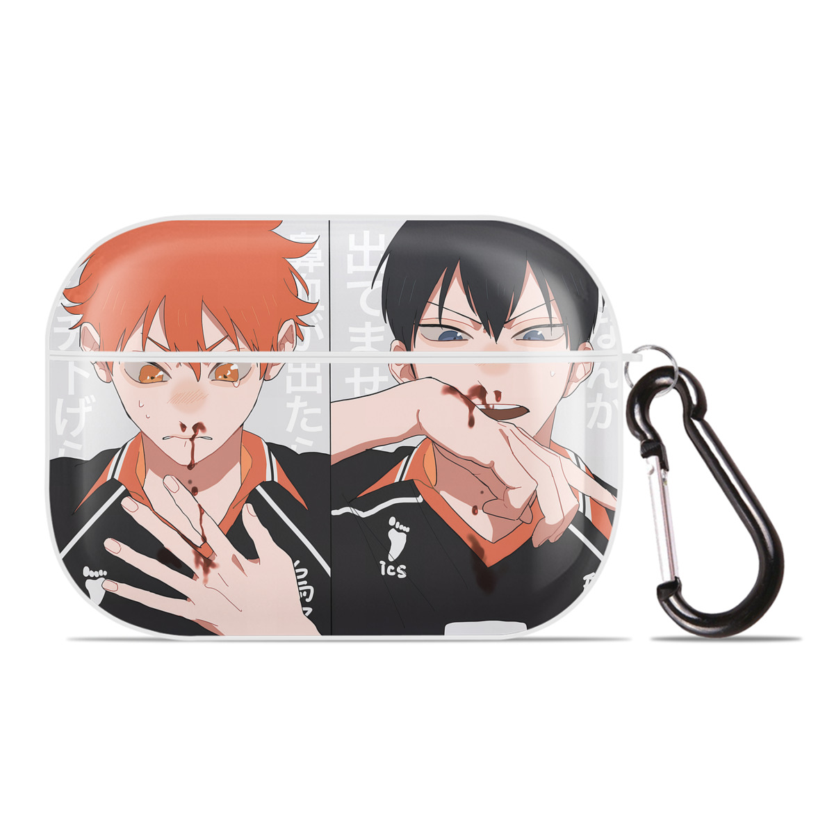 （画像用） ハイキュー!! Haikyu!! 【AirPods Pro用】ハードシェル保護ケース 耐衝撃・防指紋・カラビナ付き商品仕様