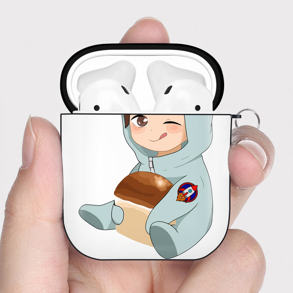 （画像用） ハイキュー!! Haikyu!! AirPods 第2世代保護ケース ハードシェル ブラック 耐衝撃・防指紋・カラビナ付き