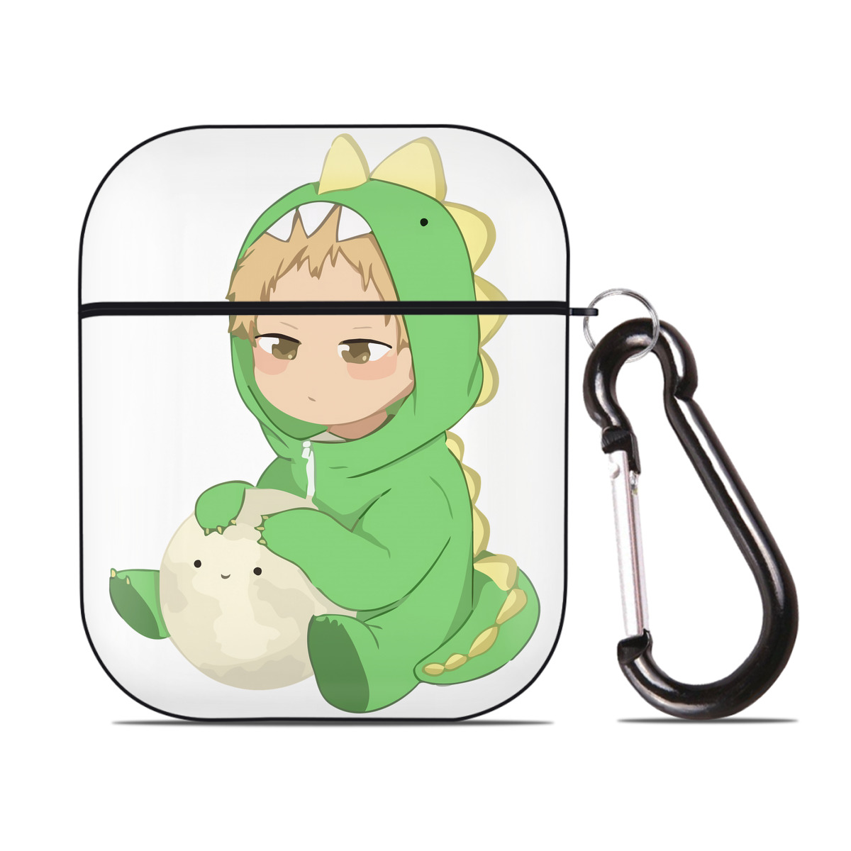 （画像用） ハイキュー!! Haikyu!! AirPods 第2世代保護ケース ハードシェル ブラック 耐衝撃・防指紋・カラビナ付き
