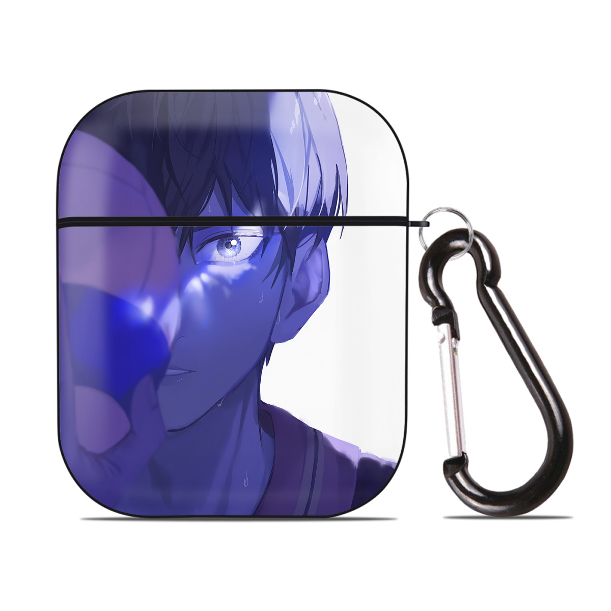 （画像用） ハイキュー!! Haikyu!! AirPods 第2世代保護ケース ハードシェル ブラック 耐衝撃・防指紋・カラビナ付き