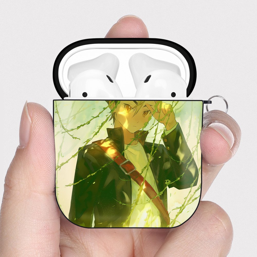 （画像用） ハイキュー!! Haikyu!! AirPods 第2世代保護ケース ハードシェル ブラック 耐衝撃・防指紋・カラビナ付き