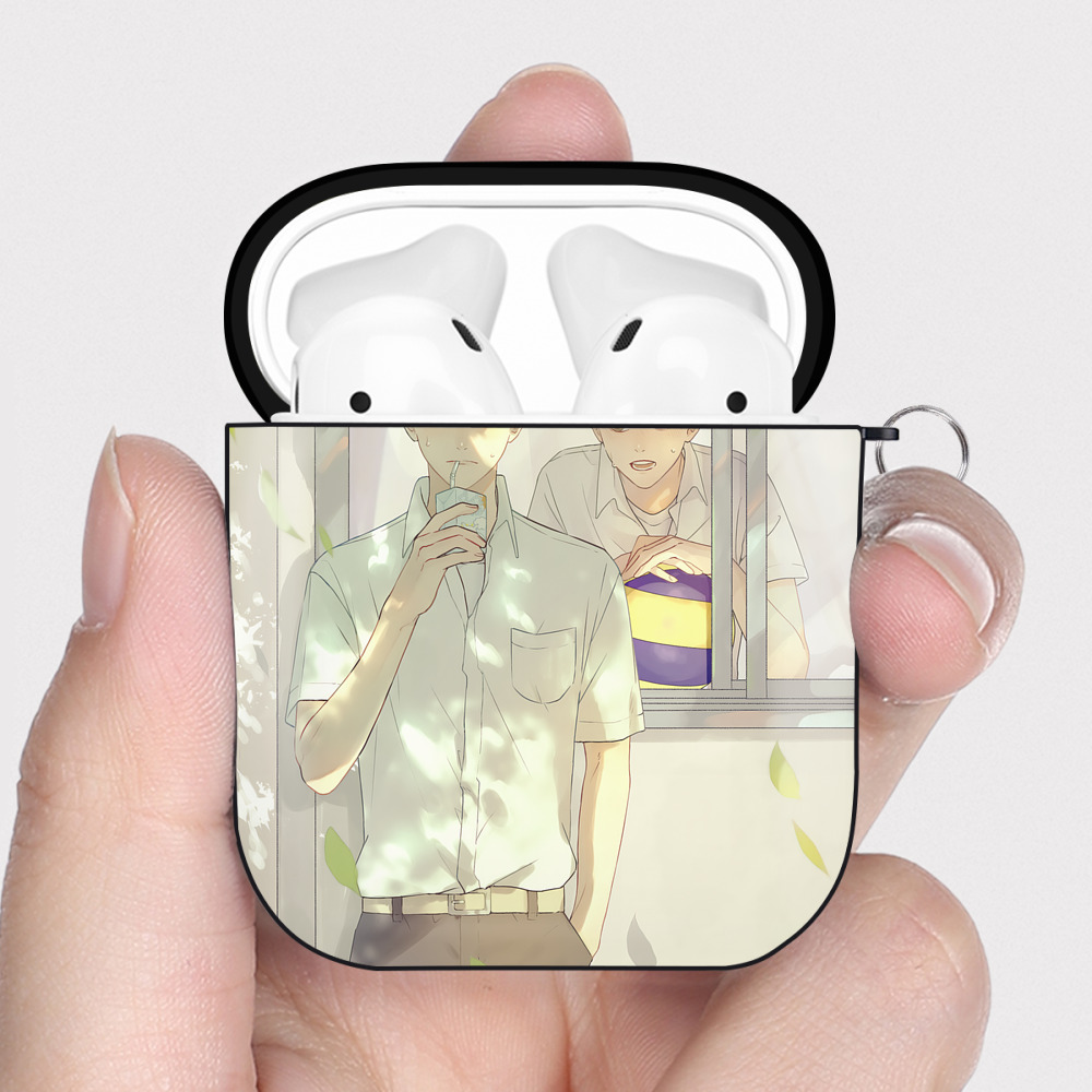 （画像用） ハイキュー!! Haikyu!! AirPods 第2世代保護ケース ハードシェル ブラック 耐衝撃・防指紋・カラビナ付き