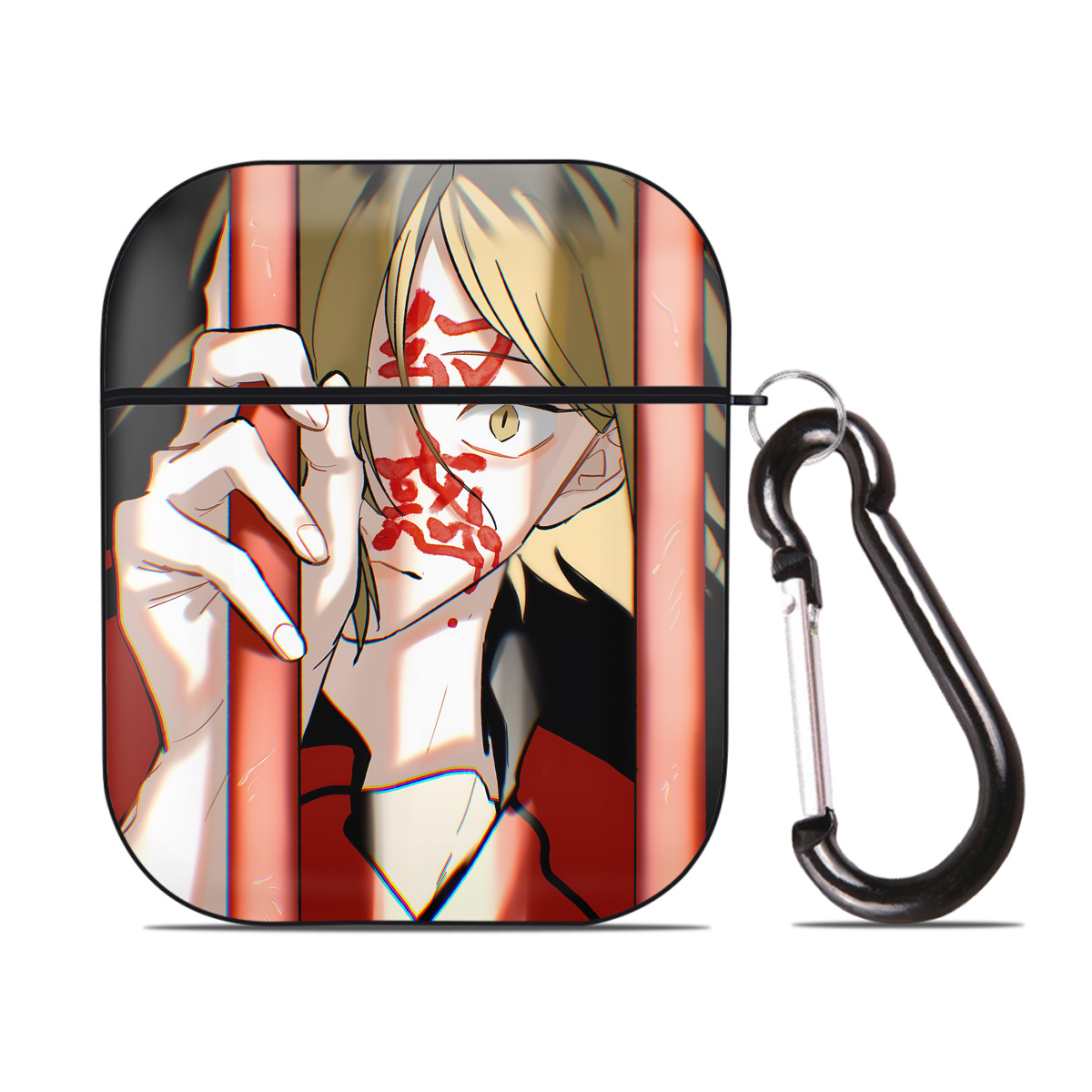 （画像用） ハイキュー!! Haikyu!! AirPods 第2世代保護ケース ハードシェル ブラック 耐衝撃・防指紋・カラビナ付き