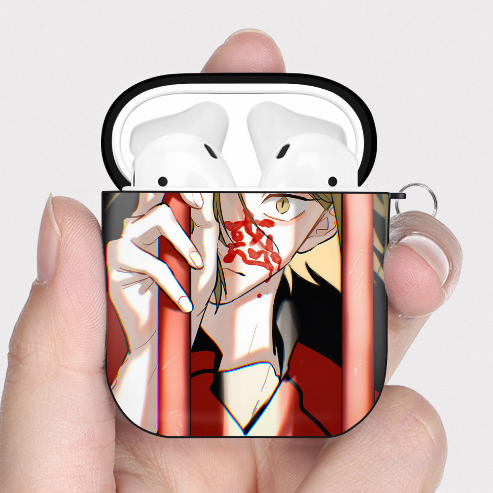 （画像用） ハイキュー!! Haikyu!! AirPods 第2世代保護ケース ハードシェル ブラック 耐衝撃・防指紋・カラビナ付き
