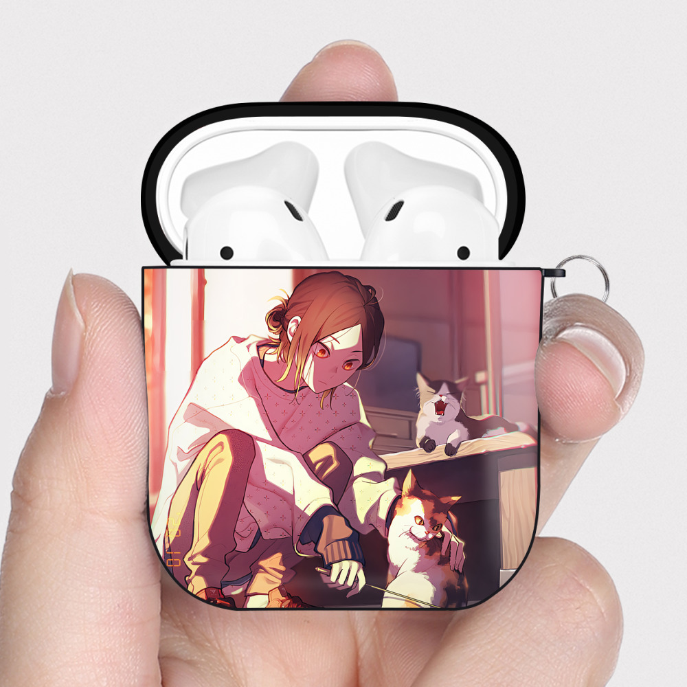 （画像用） ハイキュー!! Haikyu!! AirPods 第2世代保護ケース ハードシェル ブラック 耐衝撃・防指紋・カラビナ付き