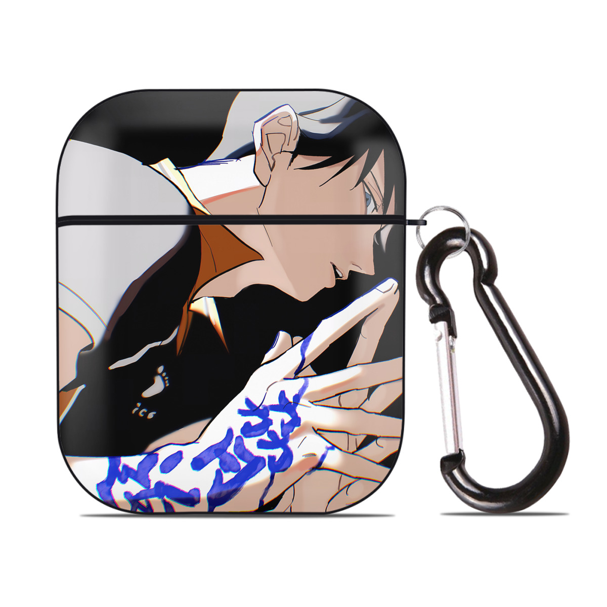 （画像用） ハイキュー!! Haikyu!! AirPods 第2世代保護ケース ハードシェル ブラック 耐衝撃・防指紋・カラビナ付き