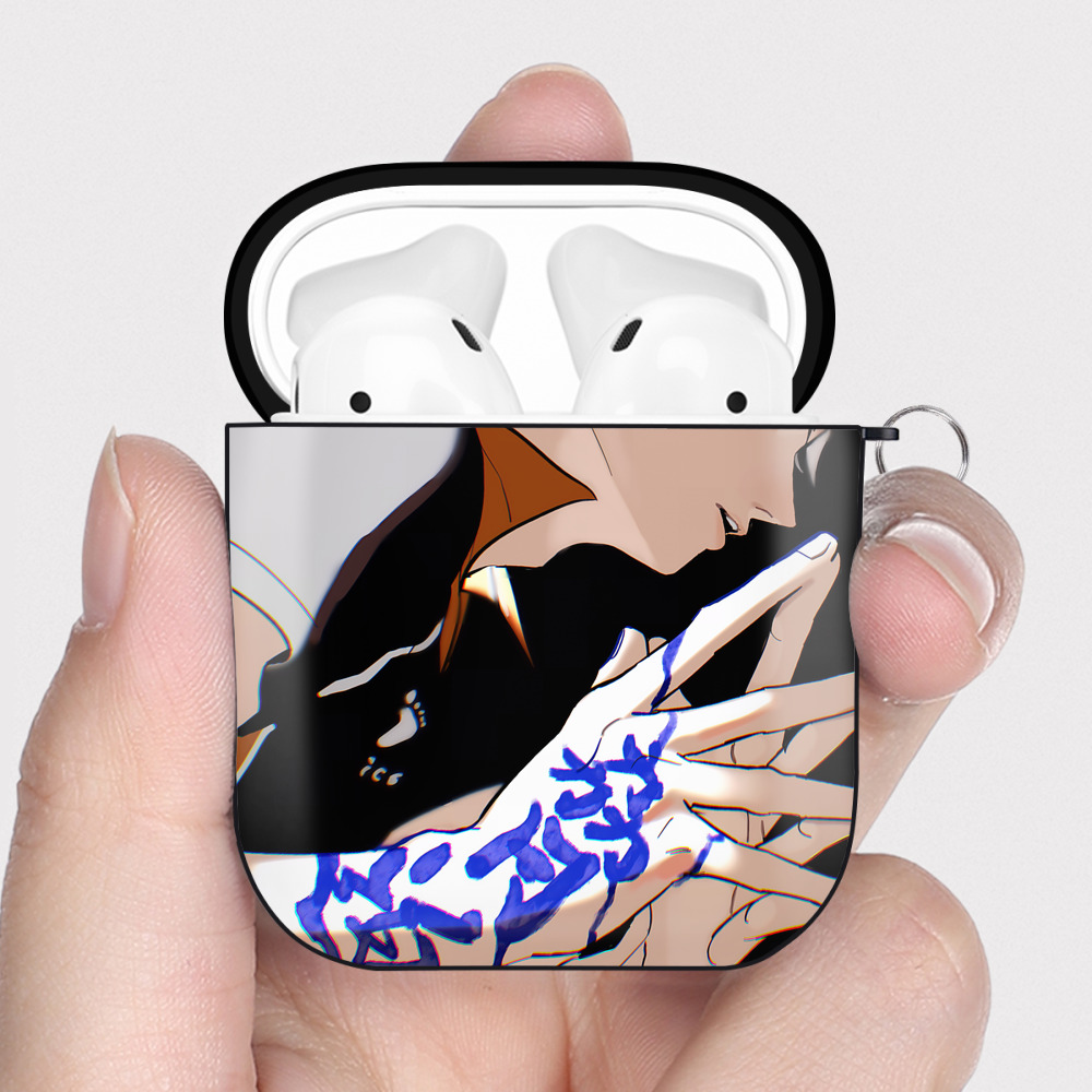 （画像用） ハイキュー!! Haikyu!! AirPods 第2世代保護ケース ハードシェル ブラック 耐衝撃・防指紋・カラビナ付き