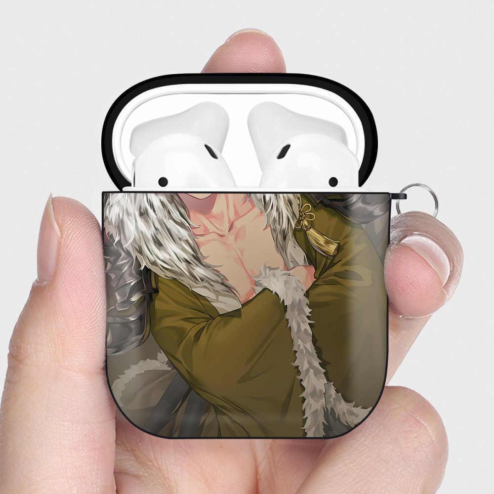 （画像用） ハイキュー!! Haikyu!! AirPods 第2世代保護ケース ハードシェル ブラック 耐衝撃・防指紋・カラビナ付き