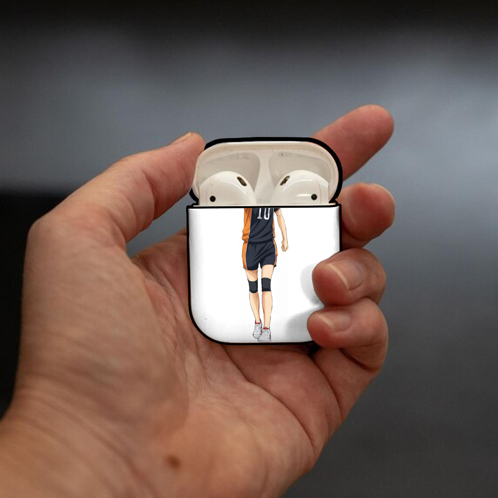 ハイキュー!! Haikyu!! AirPods 第2世代保護ケース ハードシェル ブラック 耐衝撃・防指紋・カラビナ付き