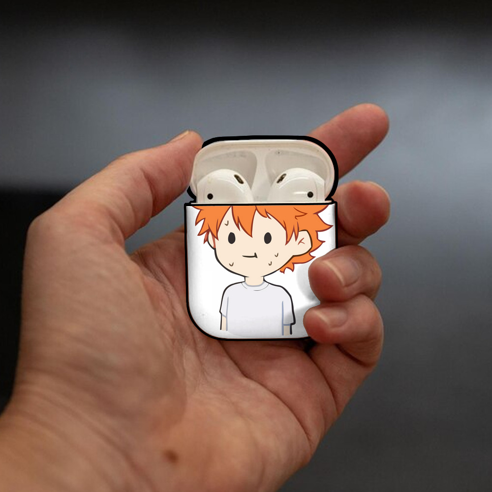 ハイキュー!! Haikyu!! AirPods 第2世代保護ケース ハードシェル ブラック 耐衝撃・防指紋・カラビナ付き