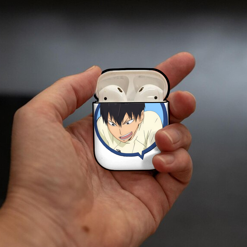 ハイキュー!! Haikyu!! AirPods 第2世代保護ケース ハードシェル ブラック 耐衝撃・防指紋・カラビナ付き