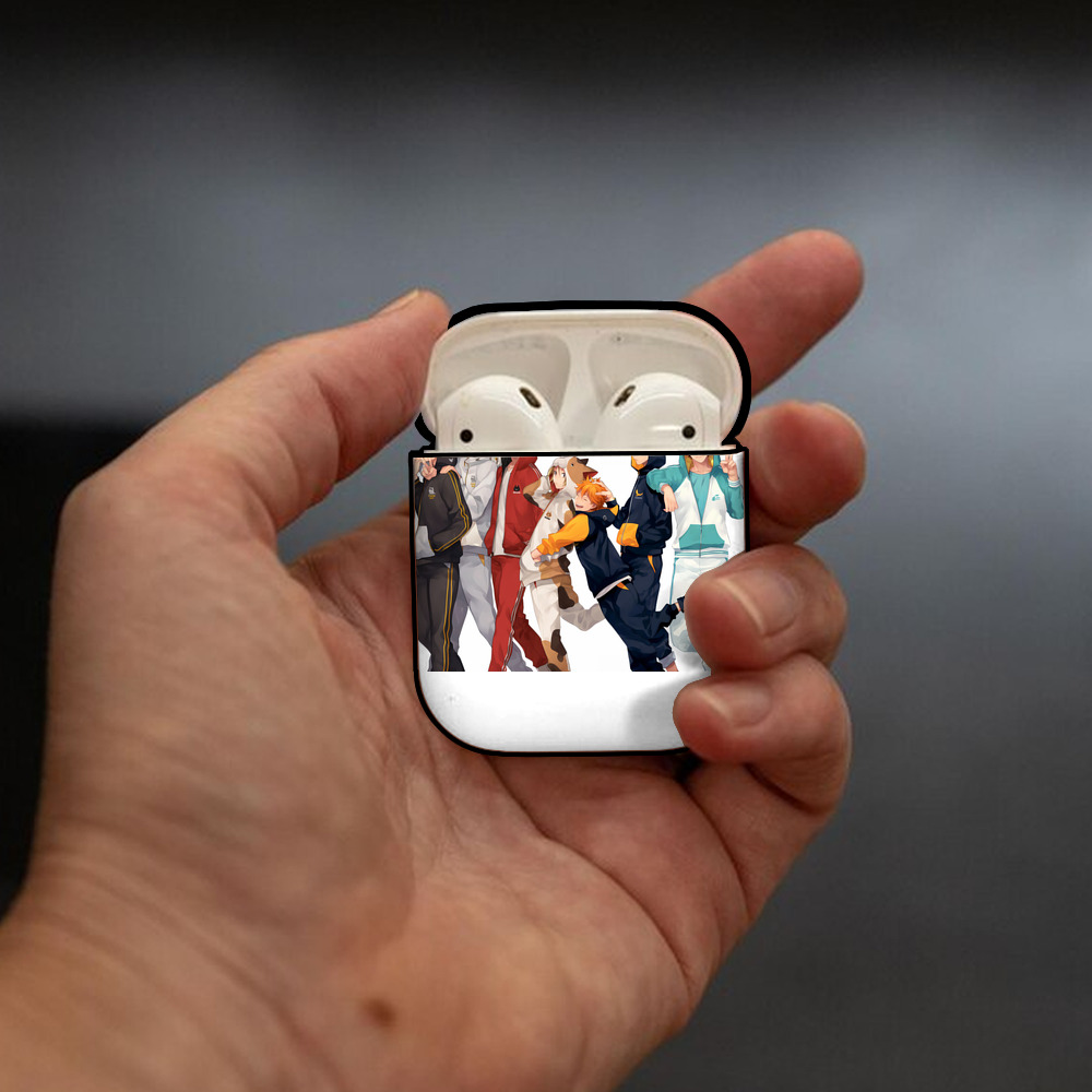 ハイキュー!! Haikyu!! AirPods 第2世代保護ケース ハードシェル ブラック 耐衝撃・防指紋・カラビナ付き
