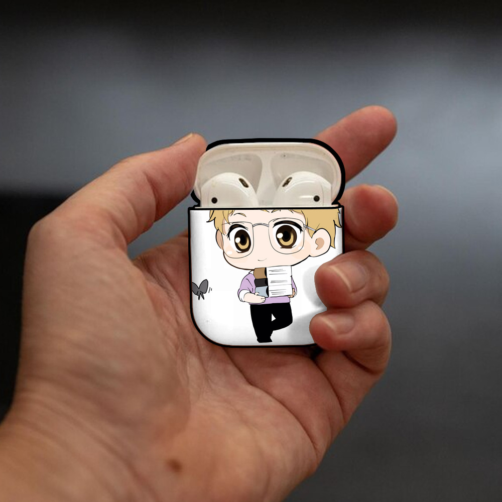 ハイキュー!! Haikyu!! AirPods 第2世代保護ケース ハードシェル ブラック 耐衝撃・防指紋・カラビナ付き