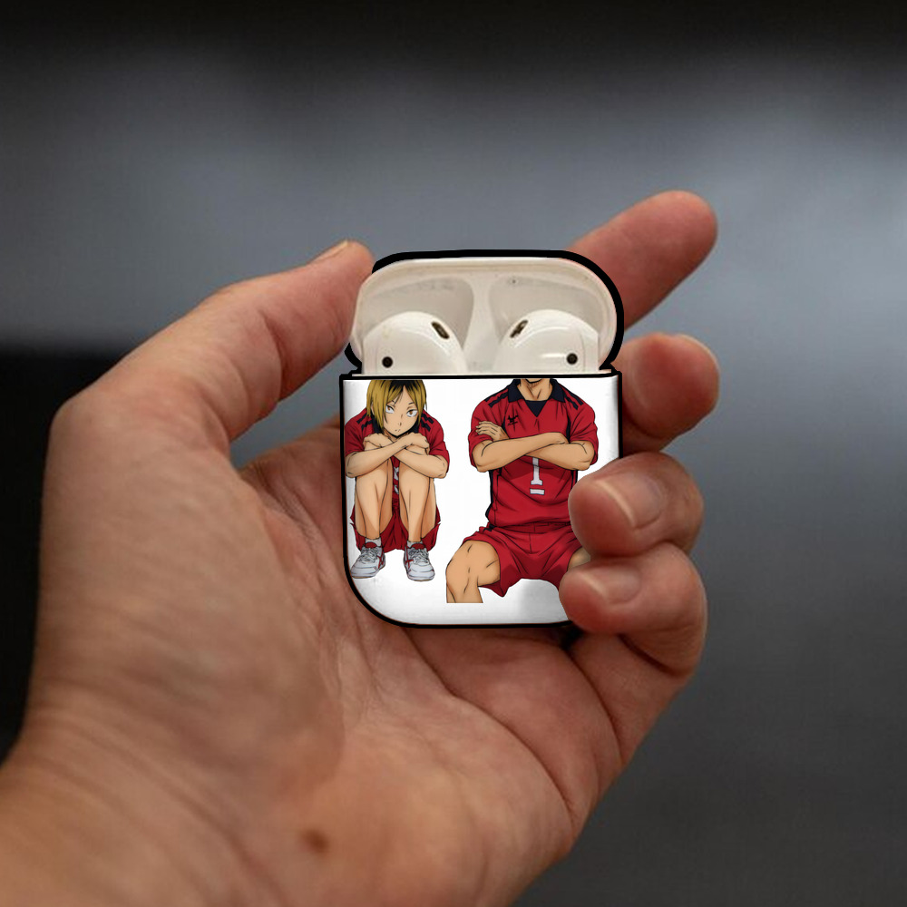 ハイキュー!! Haikyu!! AirPods 第2世代保護ケース ハードシェル ブラック 耐衝撃・防指紋・カラビナ付き