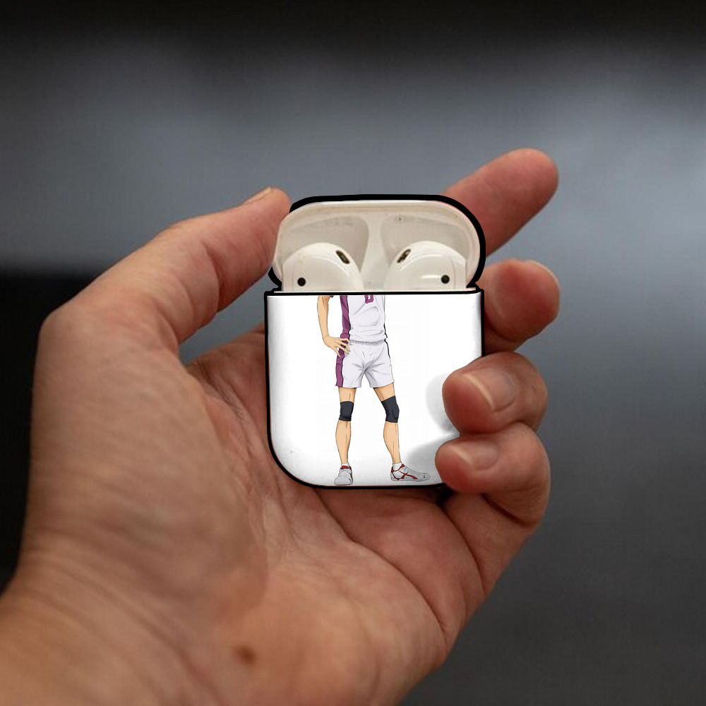ハイキュー!! Haikyu!! AirPods 第2世代保護ケース ハードシェル ブラック 耐衝撃・防指紋・カラビナ付き