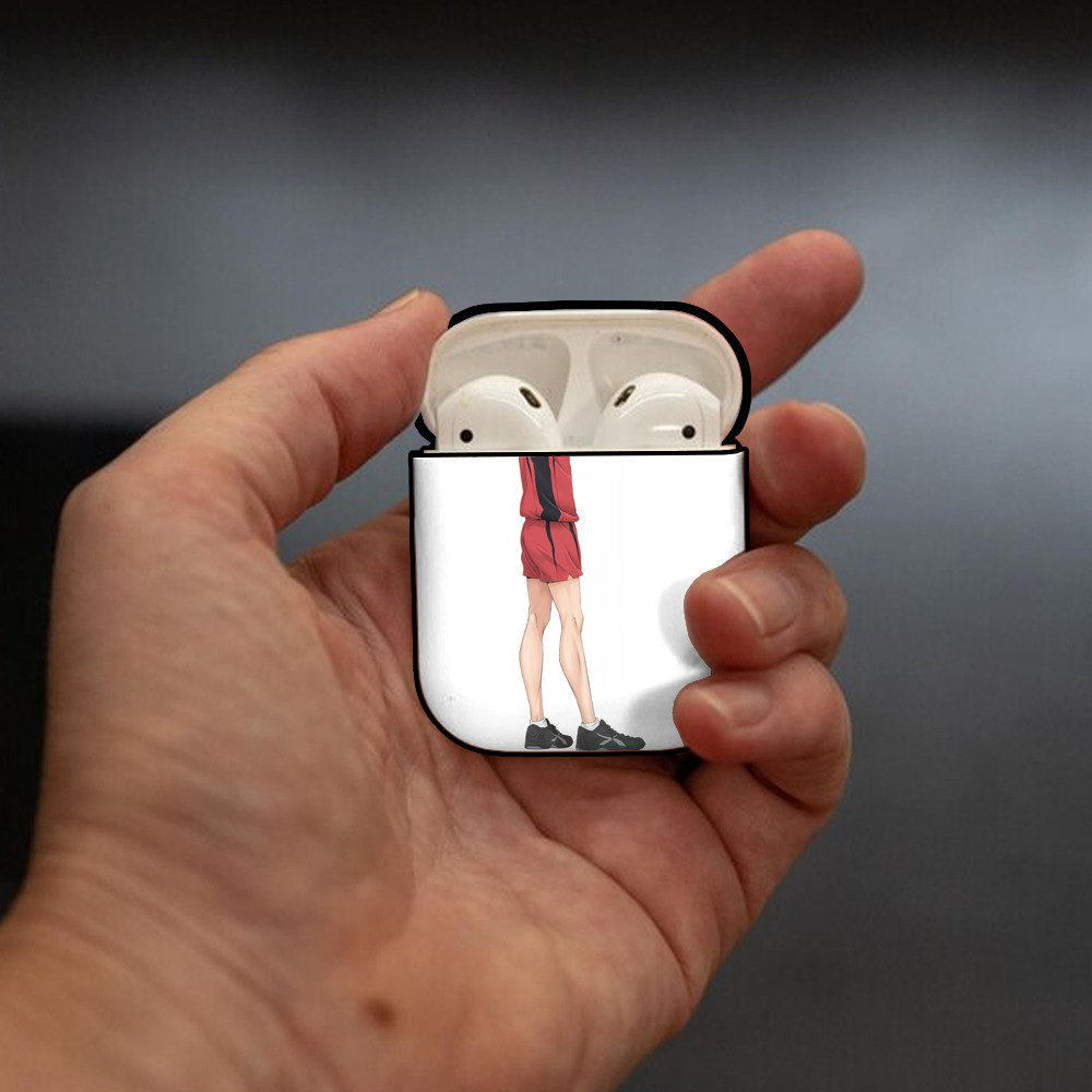 ハイキュー!! Haikyu!! AirPods 第2世代保護ケース ハードシェル ブラック 耐衝撃・防指紋・カラビナ付き