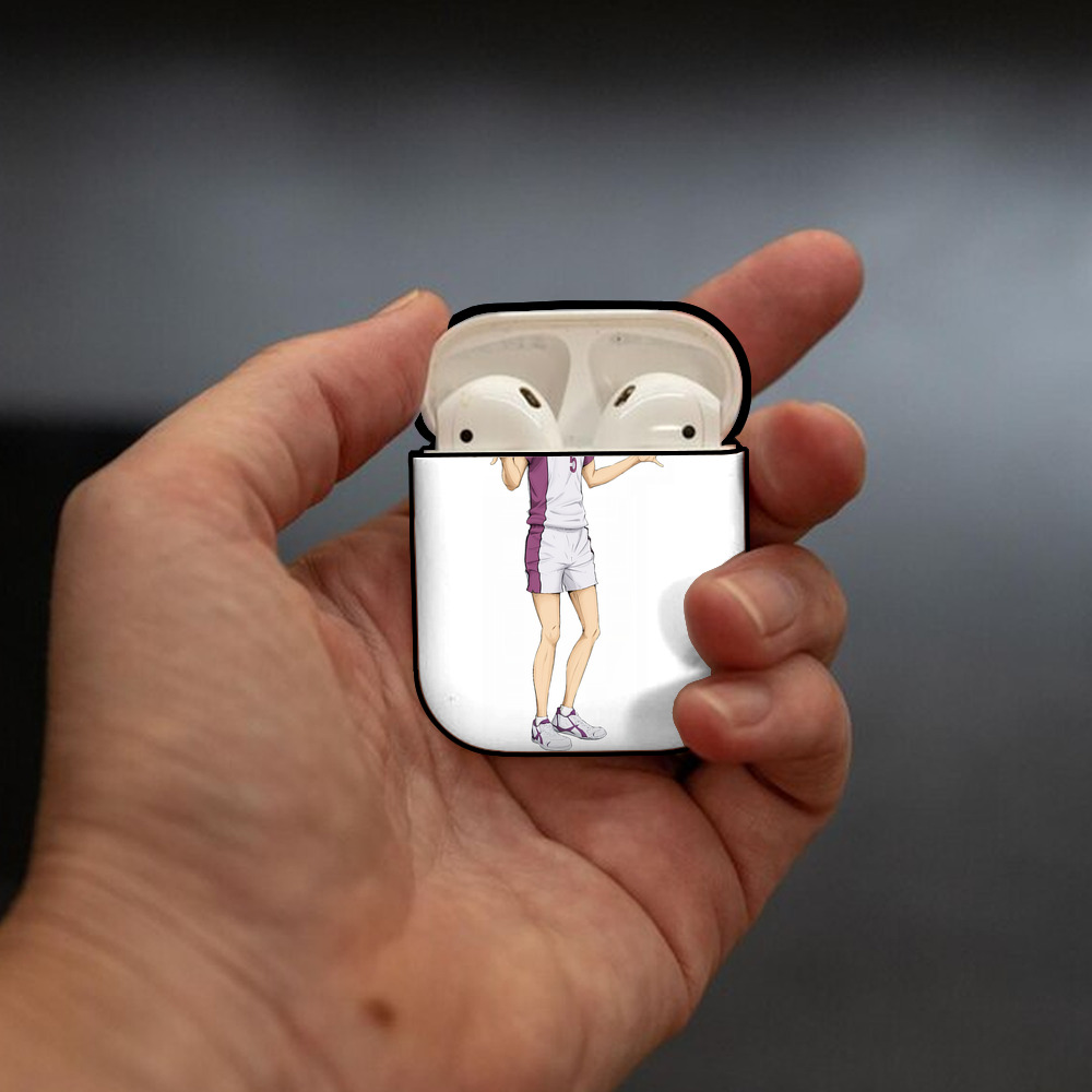 ハイキュー!! Haikyu!! AirPods 第2世代保護ケース ハードシェル ブラック 耐衝撃・防指紋・カラビナ付き
