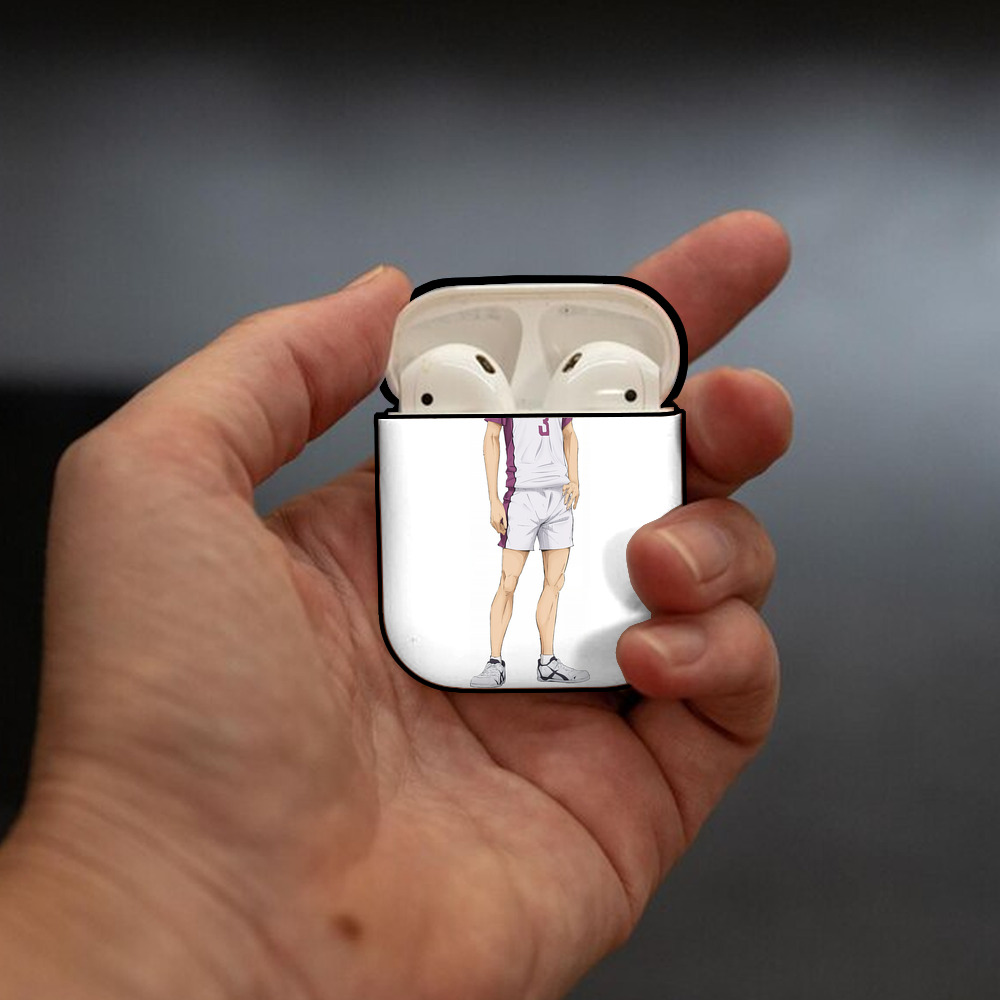 ハイキュー!! Haikyu!! AirPods 第2世代保護ケース ハードシェル ブラック 耐衝撃・防指紋・カラビナ付き