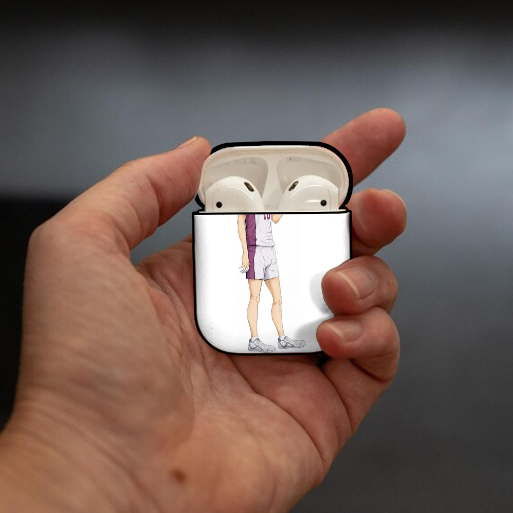 ハイキュー!! Haikyu!! AirPods 第2世代保護ケース ハードシェル ブラック 耐衝撃・防指紋・カラビナ付き