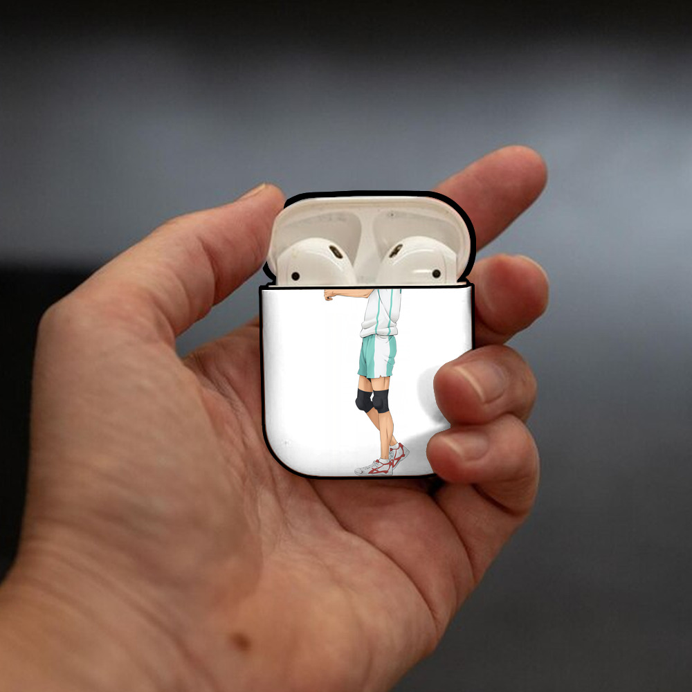 ハイキュー!! Haikyu!! AirPods 第2世代保護ケース ハードシェル ブラック 耐衝撃・防指紋・カラビナ付き