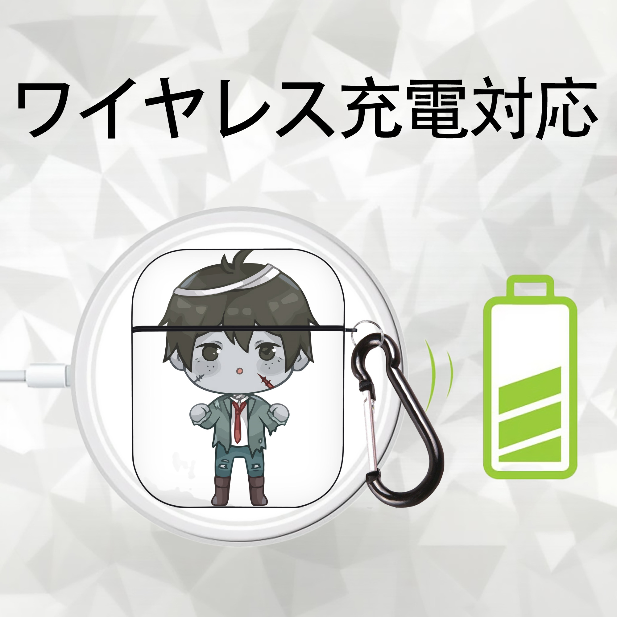 ハイキュー!! Haikyu!! AirPods 第2世代保護ケース ハードシェル ブラック 耐衝撃・防指紋・カラビナ付き