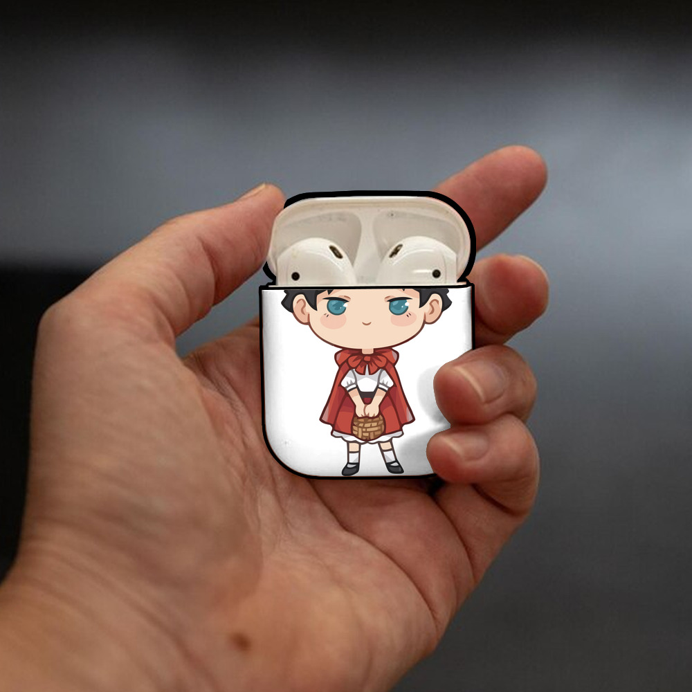 ハイキュー!! Haikyu!! AirPods 第2世代保護ケース ハードシェル ブラック 耐衝撃・防指紋・カラビナ付き