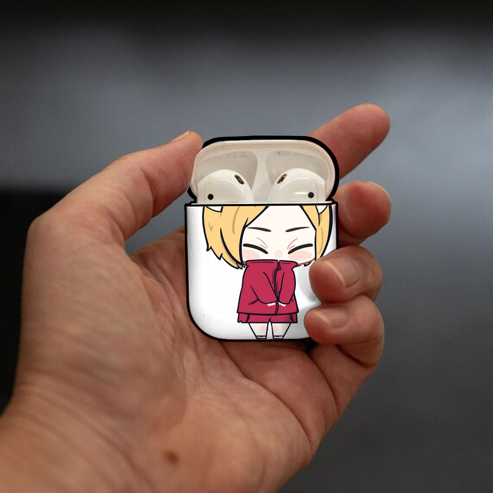ハイキュー!! Haikyu!! AirPods 第2世代保護ケース ハードシェル ブラック 耐衝撃・防指紋・カラビナ付き
