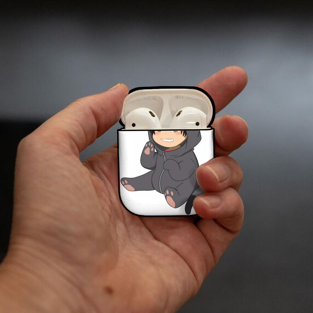 ハイキュー!! Haikyu!! AirPods 第2世代保護ケース ハードシェル ブラック 耐衝撃・防指紋・カラビナ付き