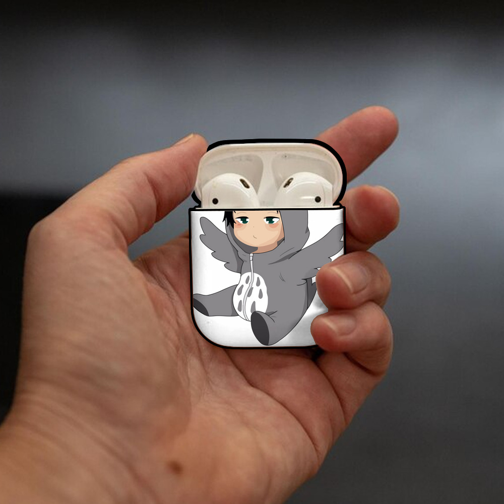 ハイキュー!! Haikyu!! AirPods 第2世代保護ケース ハードシェル ブラック 耐衝撃・防指紋・カラビナ付き