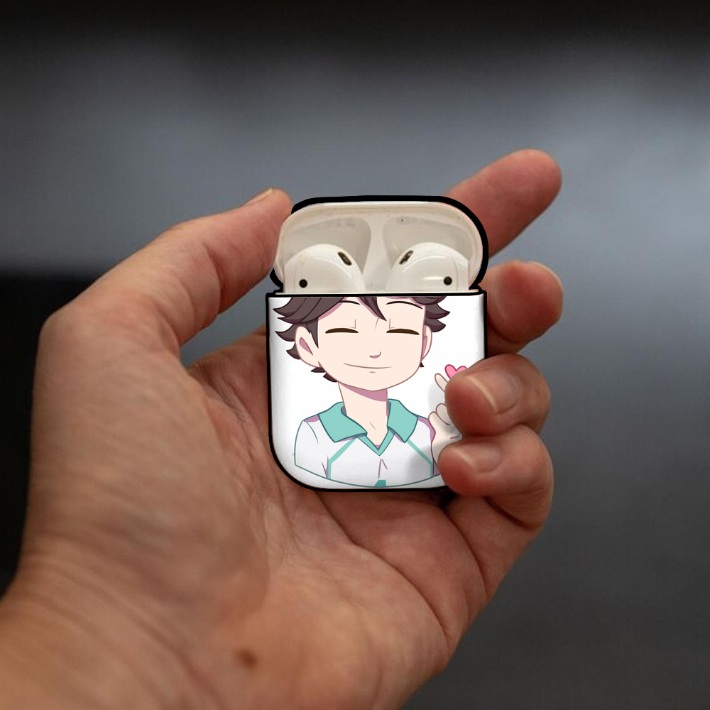 ハイキュー!! Haikyu!! AirPods 第2世代保護ケース ハードシェル ブラック 耐衝撃・防指紋・カラビナ付き