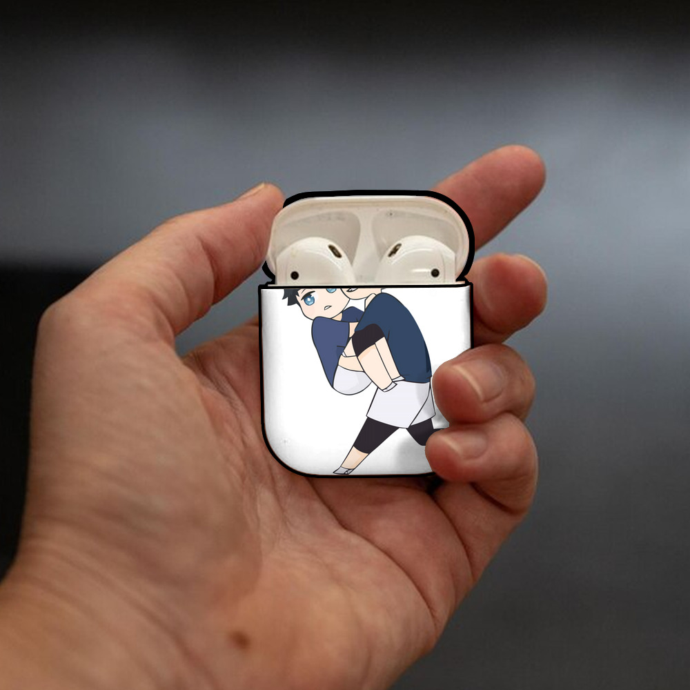 ハイキュー!! Haikyu!! AirPods 第2世代保護ケース ハードシェル ブラック 耐衝撃・防指紋・カラビナ付き