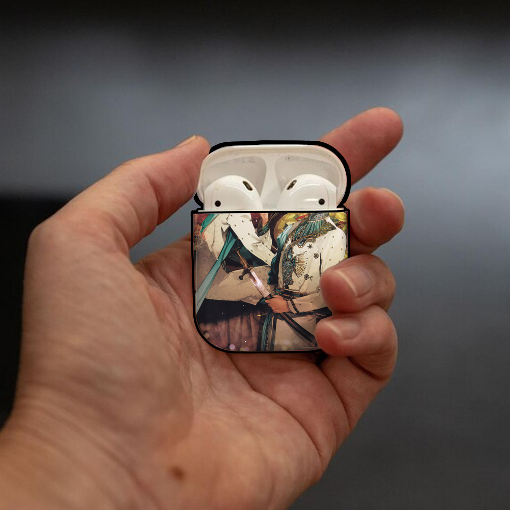 ハイキュー!! Haikyu!! AirPods 第2世代保護ケース ハードシェル ブラック 耐衝撃・防指紋・カラビナ付き