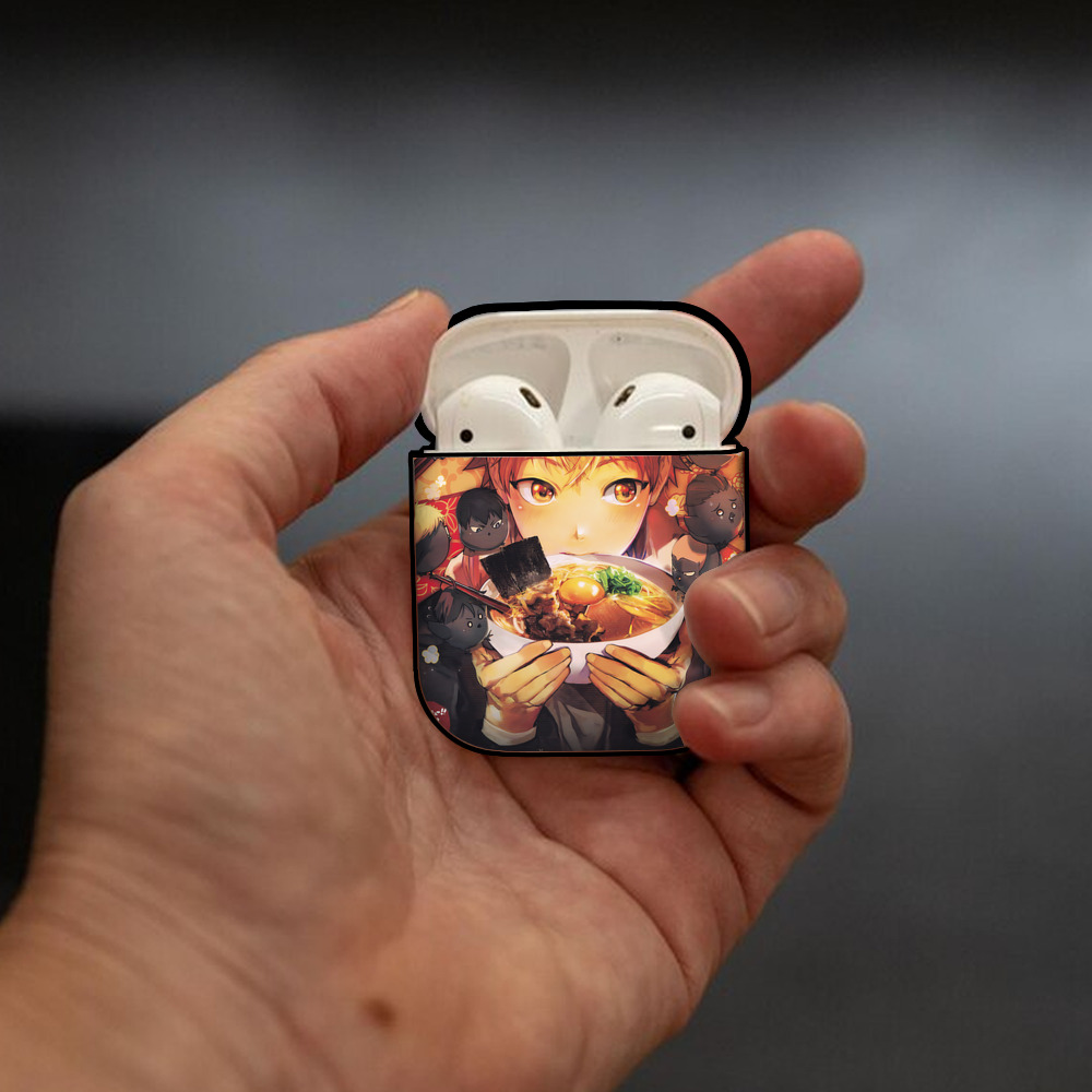 ハイキュー!! Haikyu!! AirPods 第2世代保護ケース ハードシェル ブラック 耐衝撃・防指紋・カラビナ付き