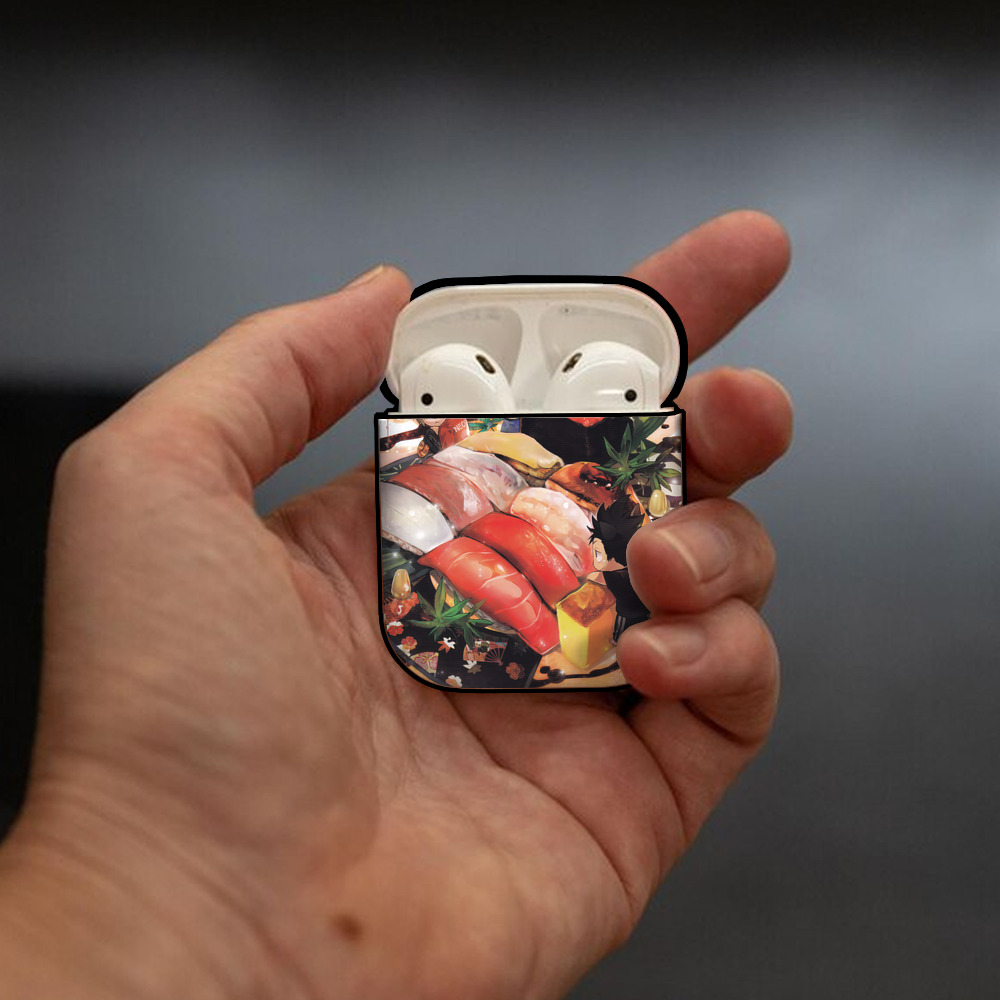 ハイキュー!! Haikyu!! AirPods 第2世代保護ケース ハードシェル ブラック 耐衝撃・防指紋・カラビナ付き