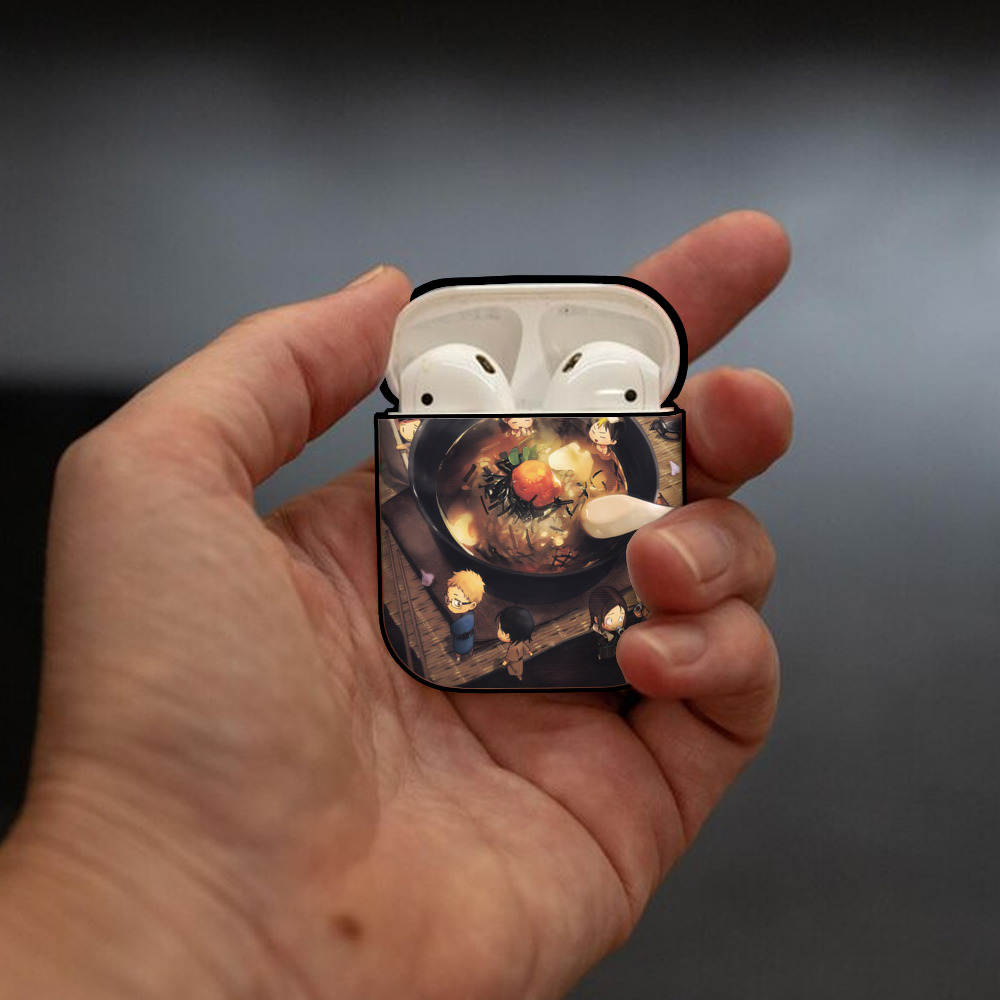 ハイキュー!! Haikyu!! AirPods 第2世代保護ケース ハードシェル ブラック 耐衝撃・防指紋・カラビナ付き