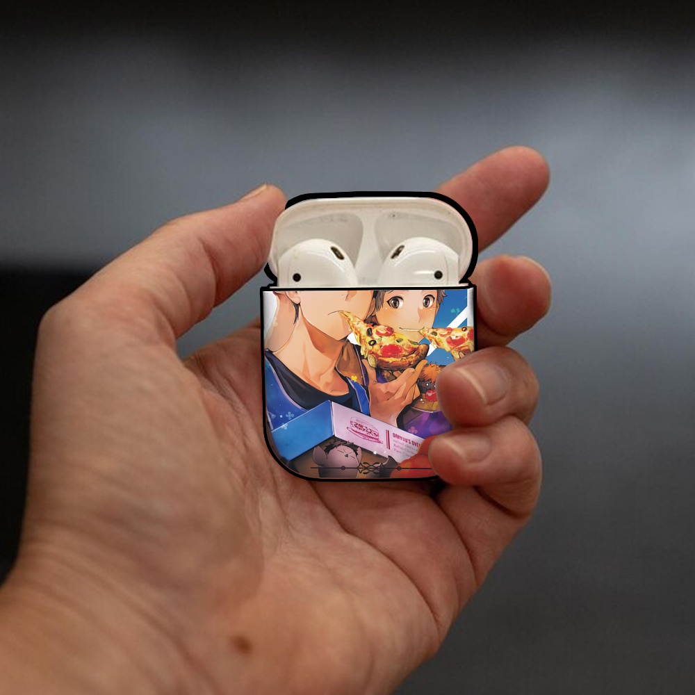 ハイキュー!! Haikyu!! AirPods 第2世代保護ケース ハードシェル ブラック 耐衝撃・防指紋・カラビナ付き