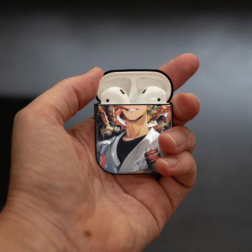 ハイキュー!! Haikyu!! AirPods 第2世代保護ケース ハードシェル ブラック 耐衝撃・防指紋・カラビナ付き
