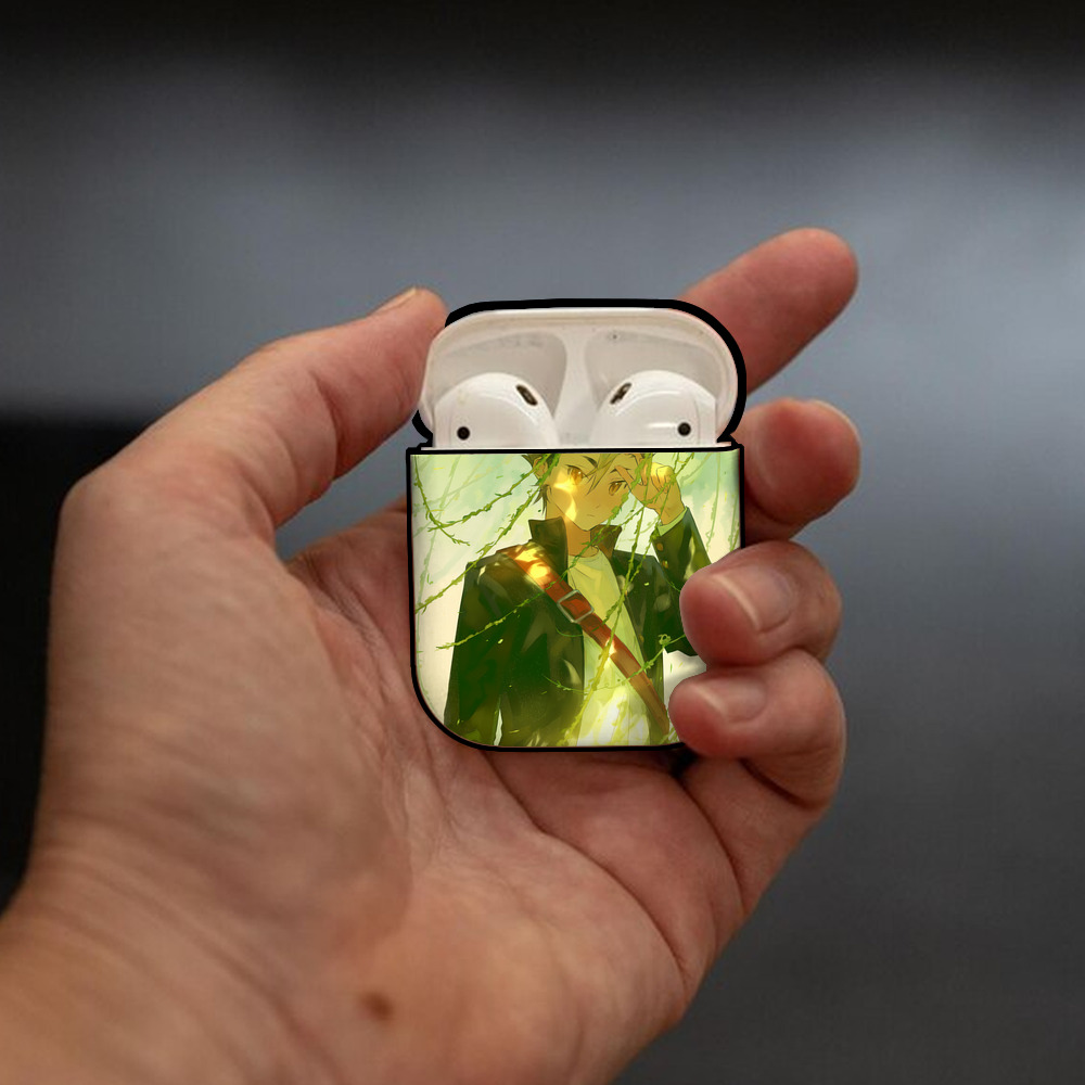 ハイキュー!! Haikyu!! AirPods 第2世代保護ケース ハードシェル ブラック 耐衝撃・防指紋・カラビナ付き