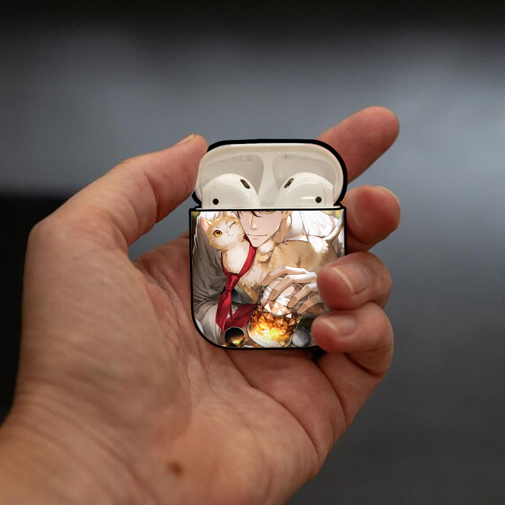 ハイキュー!! Haikyu!! AirPods 第2世代保護ケース ハードシェル ブラック 耐衝撃・防指紋・カラビナ付き