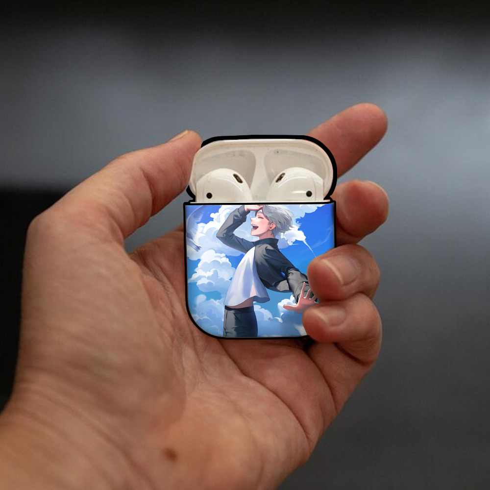 ハイキュー!! Haikyu!! AirPods 第2世代保護ケース ハードシェル ブラック 耐衝撃・防指紋・カラビナ付き