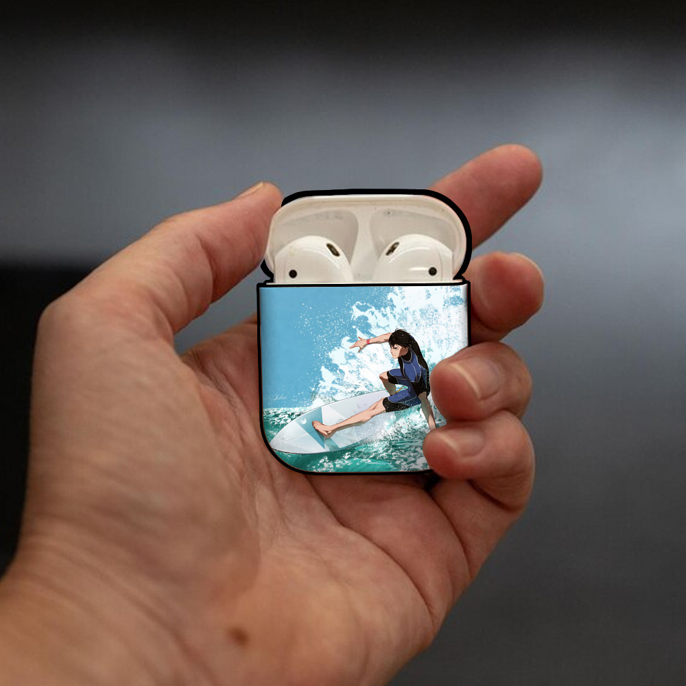 ハイキュー!! Haikyu!! AirPods 第2世代保護ケース ハードシェル ブラック 耐衝撃・防指紋・カラビナ付き