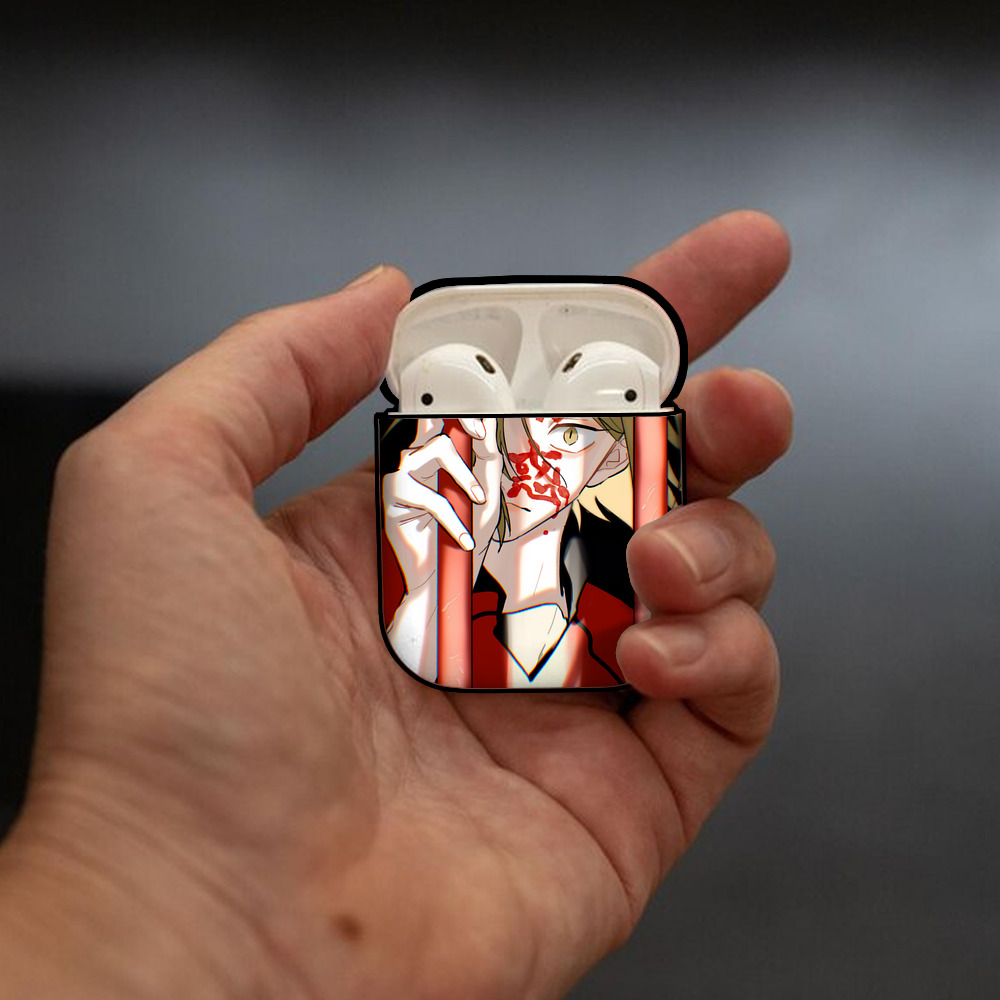 ハイキュー!! Haikyu!! AirPods 第2世代保護ケース ハードシェル ブラック 耐衝撃・防指紋・カラビナ付き