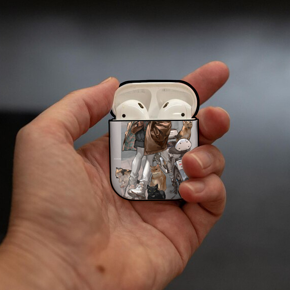 ハイキュー!! Haikyu!! AirPods 第2世代保護ケース ハードシェル ブラック 耐衝撃・防指紋・カラビナ付き