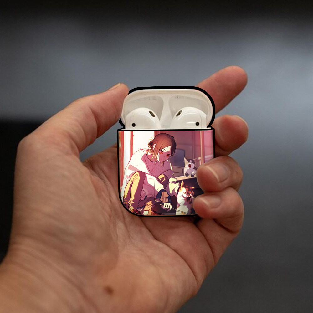 ハイキュー!! Haikyu!! AirPods 第2世代保護ケース ハードシェル ブラック 耐衝撃・防指紋・カラビナ付き