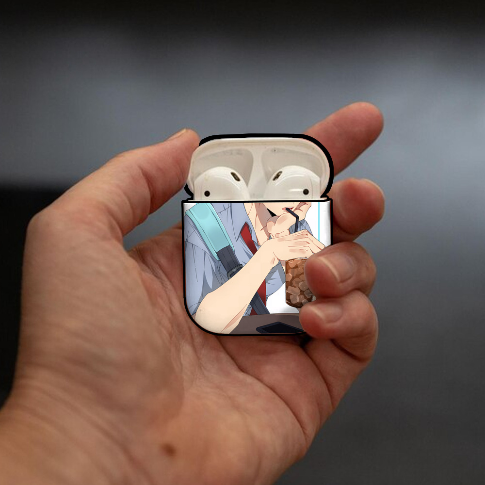 ハイキュー!! Haikyu!! AirPods 第2世代保護ケース ハードシェル ブラック 耐衝撃・防指紋・カラビナ付き