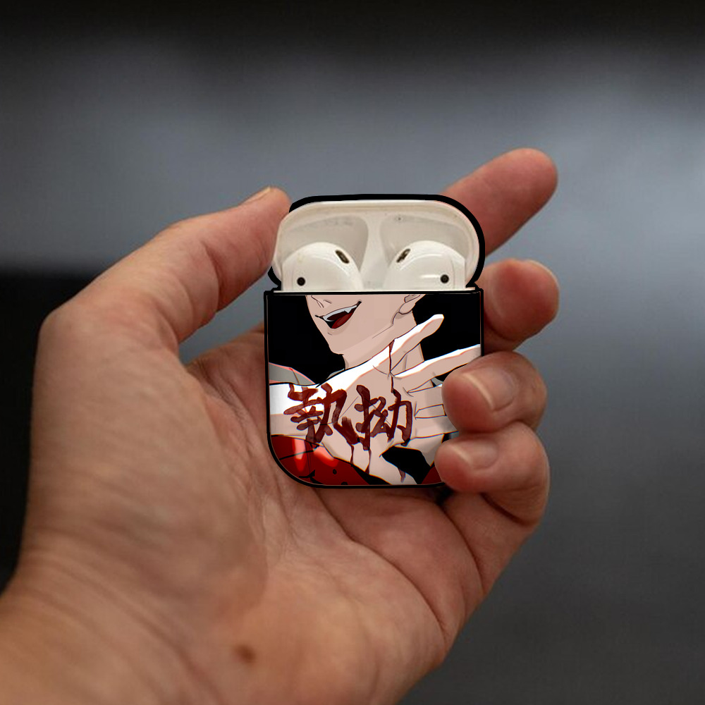 ハイキュー!! Haikyu!! AirPods 第2世代保護ケース ハードシェル ブラック 耐衝撃・防指紋・カラビナ付き